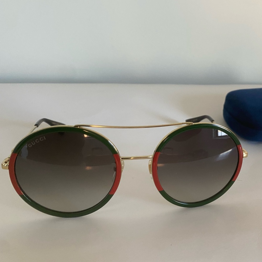 Gucci green red women sunglasses new - Picture 2 of 7